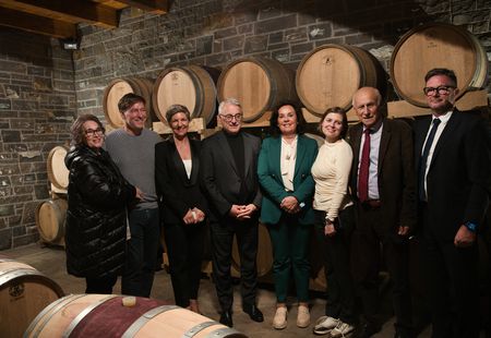 delovno srečanje gospodarskega ministra Matjaža Hana in župana Občine Brda Franca Mužiča