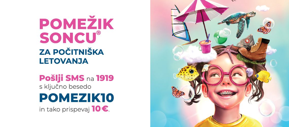 Letak dobrodelne akcije Pomežik soncu za počitniška letovanja