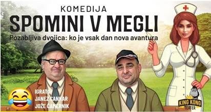 Letak predstave Spomin v megli