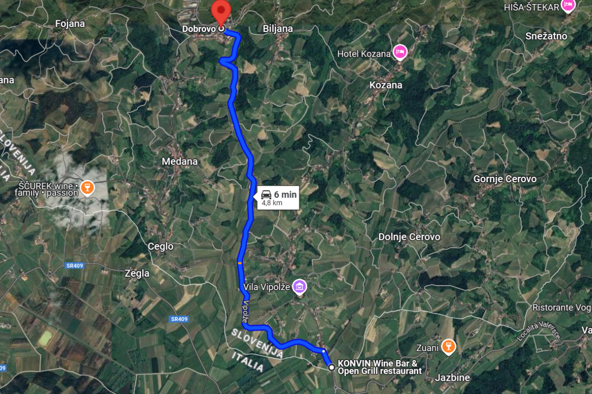 Trasa popolne zapore ceste Dobrovo -Vipolže dne 27.10.2024